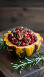 Cranberry Stuffed Acorn Squash