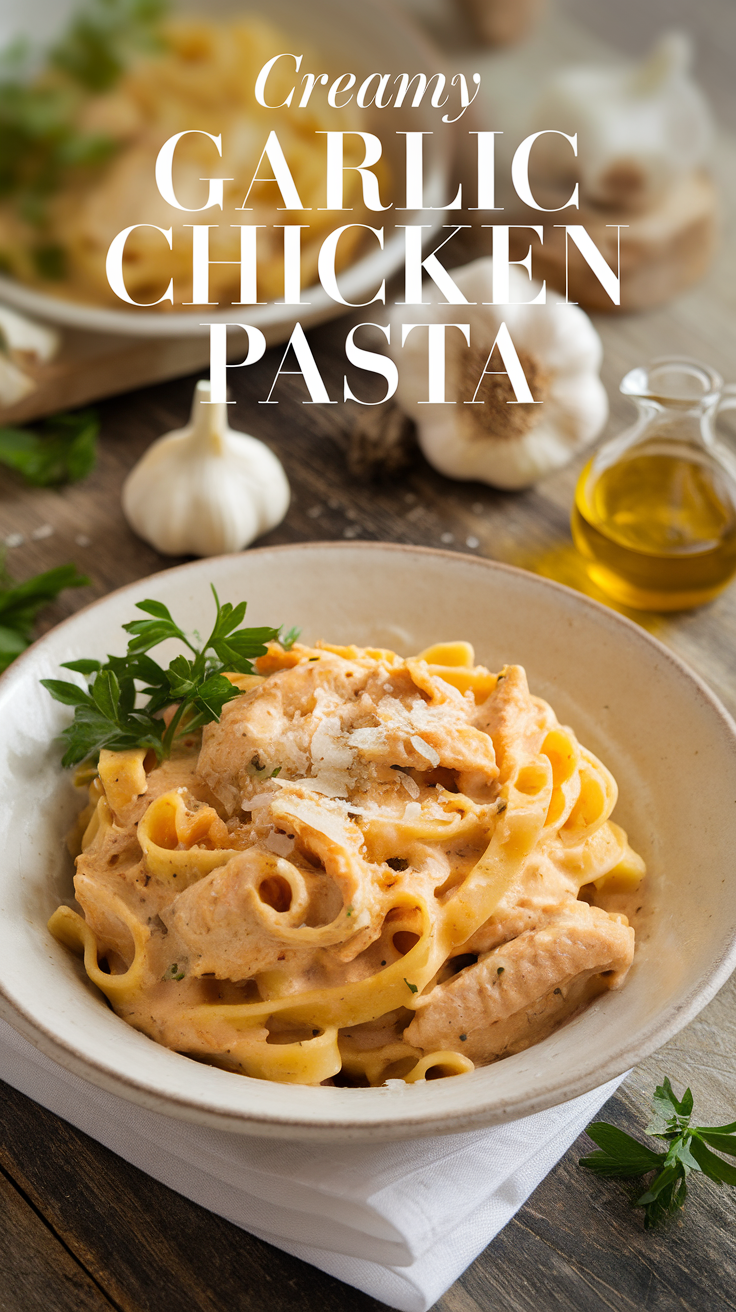 Creamy Garlic Chicken Pasta