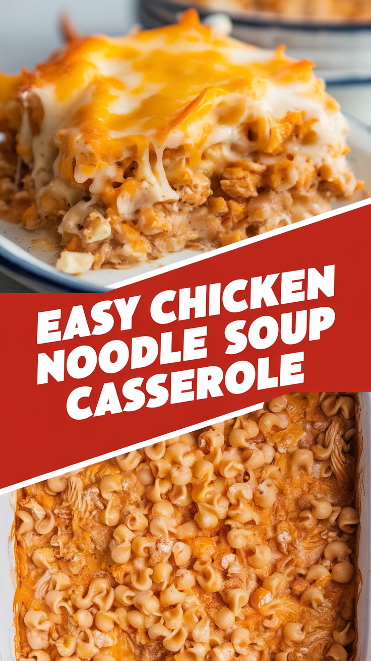 Easy Chicken Noodle Soup Casserole