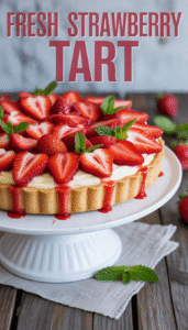 Fresh Strawberry Tart with Vanilla Custard