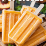 Frozen Peach Popsicles