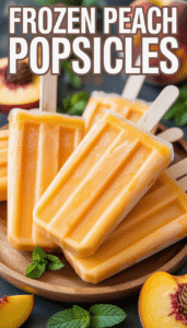 Frozen Peach Popsicles