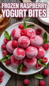 Frozen Raspberry Yogurt Bites