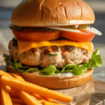 Grilled Chicken Burgers for National Hamburger Day