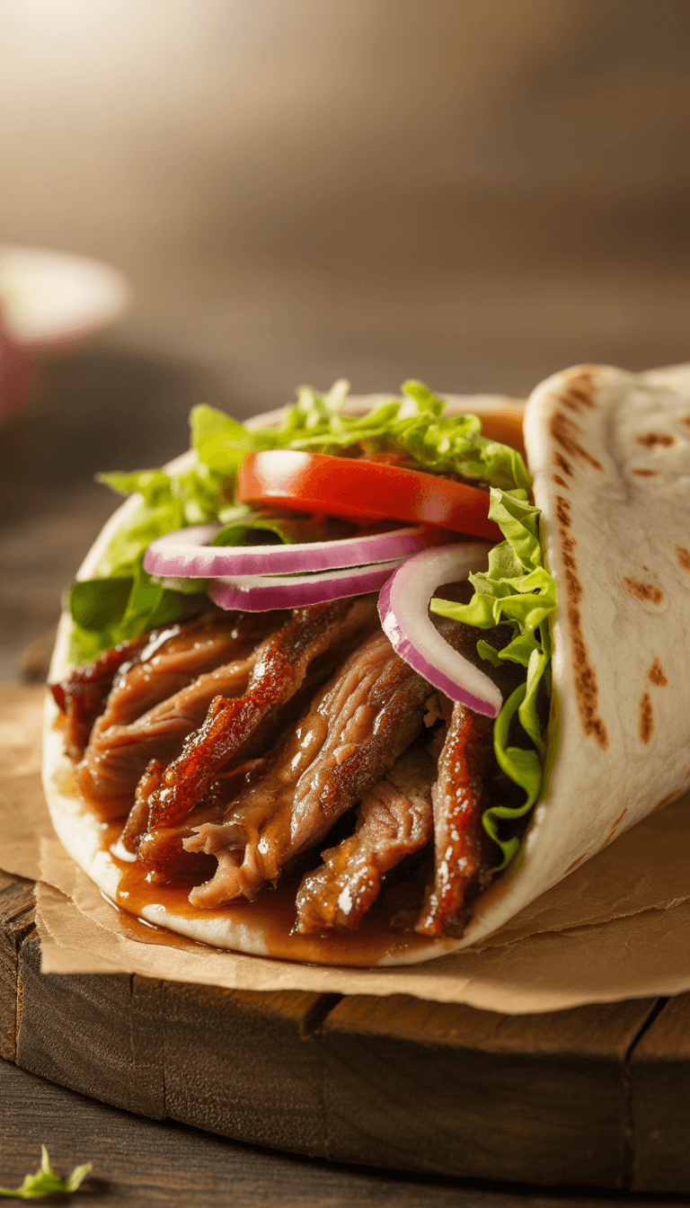 Honey Glazed Brisket Wraps