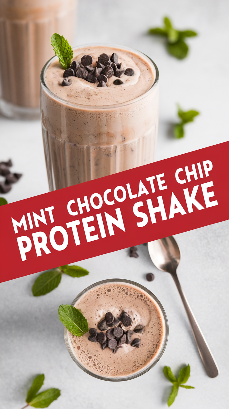Mint Chocolate Chip Protein Shake