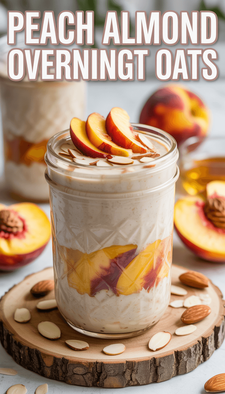Peach Almond Overnight Oats