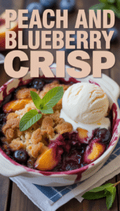 Peach and Blueberry Crisp