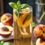 Peach Basil Mocktail