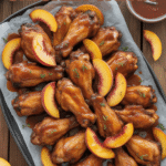 Peach Glazed Chicken Wings