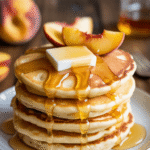 Peach Pancakes with Honey Butter