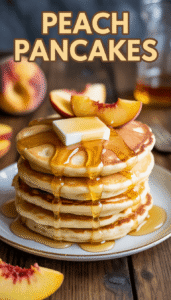 Peach Pancakes with Honey Butter