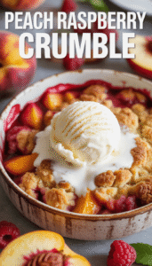Peach Raspberry Crumble