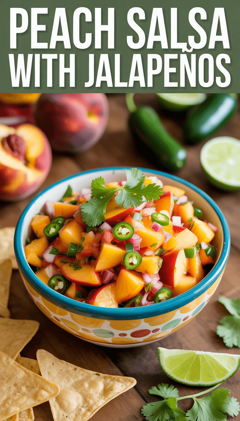 Peach Salsa with Jalapeños