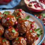 Pomegranate BBQ Meatballs