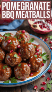 Pomegranate BBQ Meatballs