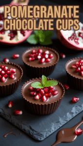 Pomegranate Chocolate Cups
