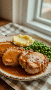 Pork Chops with Gravy - Family Style