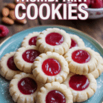 Raspberry Almond Thumbprint Cookies