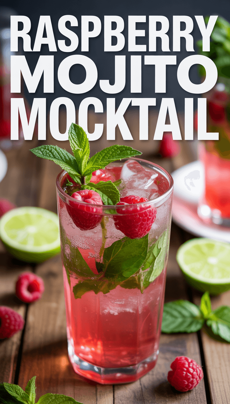Raspberry Mojito Mocktail