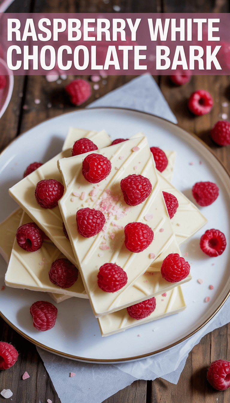 Raspberry White Chocolate Bark