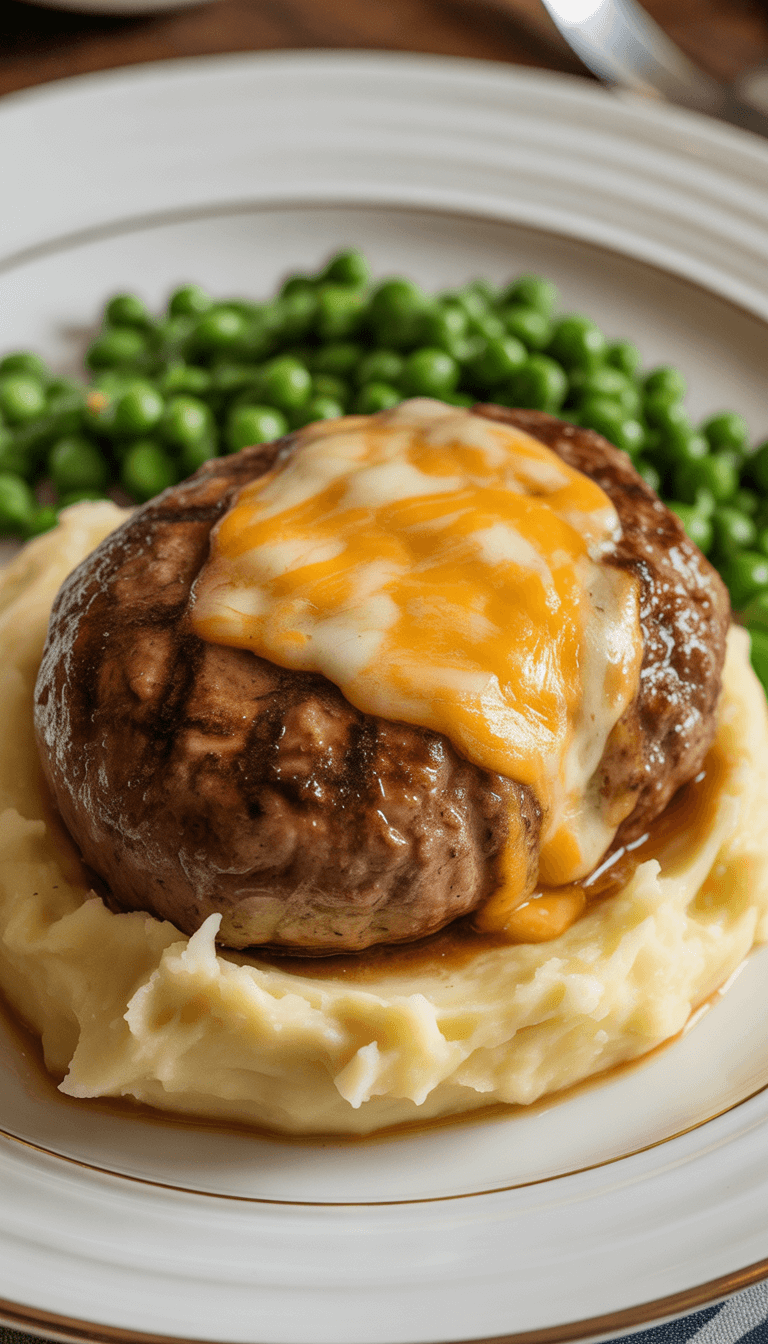Salisbury Steak with Extra Cheese