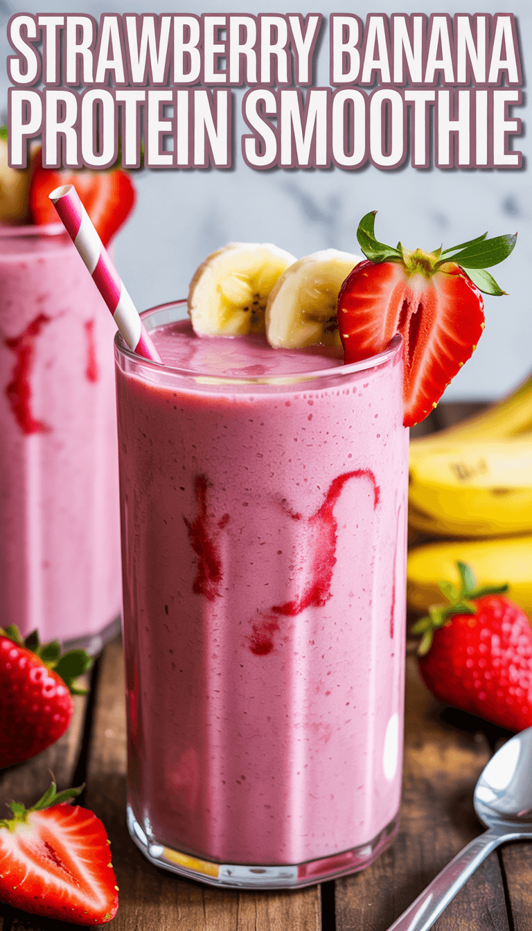 Strawberry Banana Protein Smoothie