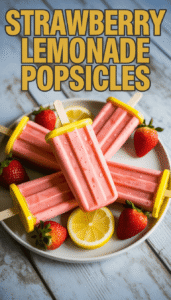 Strawberry Lemonade Popsicles