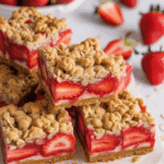 Strawberry Oat Crumble Bars
