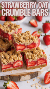 Strawberry Oat Crumble Bars