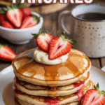 Strawberry Pancakes with Maple Butter
