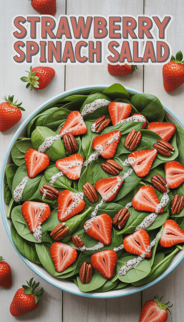 Strawberry Spinach Salad with Poppy Seed Dressing