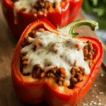 Stuffed Bell Peppers with Extra Cheese