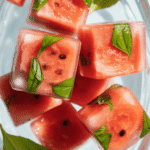 Watermelon Basil Ice Cubes