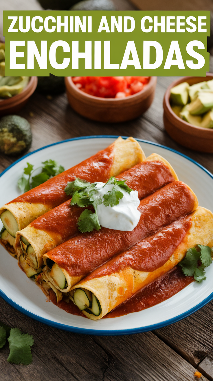 Zucchini and Cheese Enchiladas