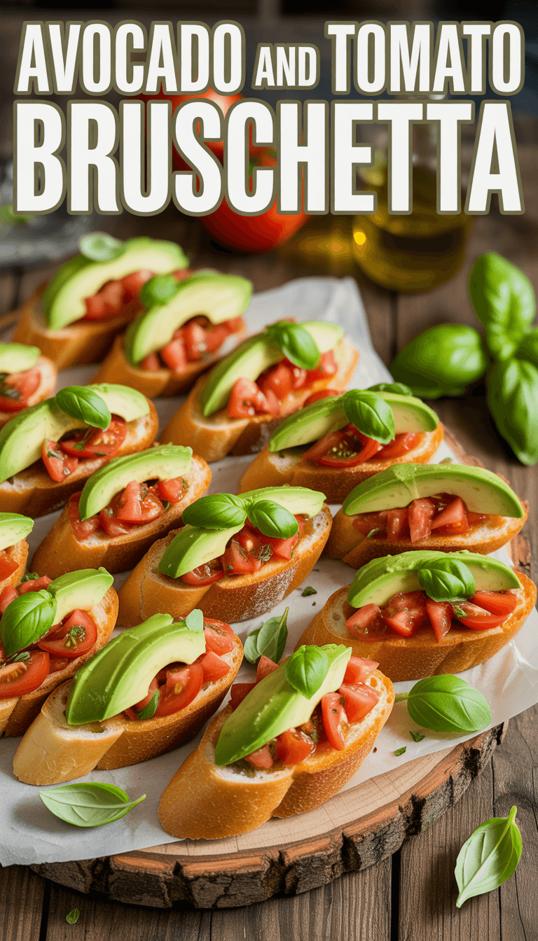 Avocado and Tomato Bruschetta