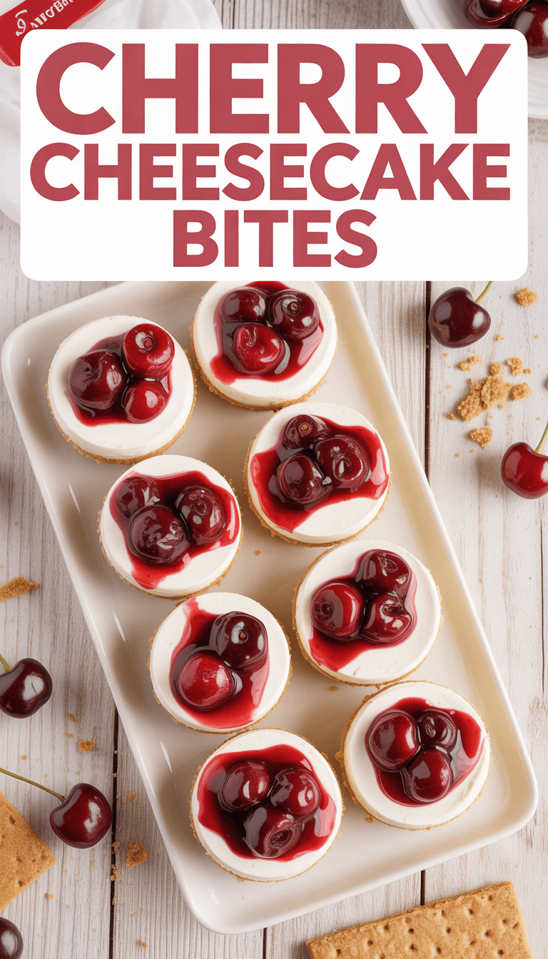Cherry Cheesecake Bites