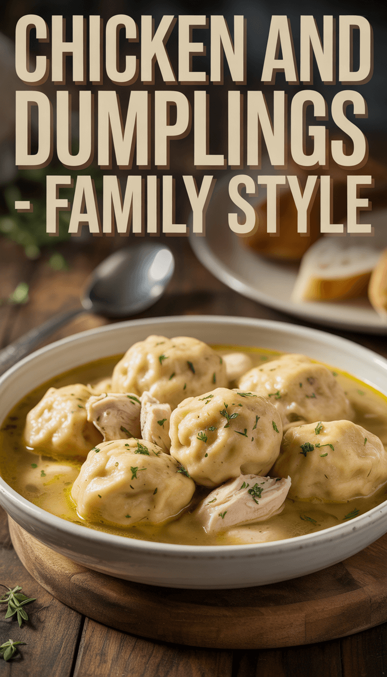Chicken and Dumplings - Family Style