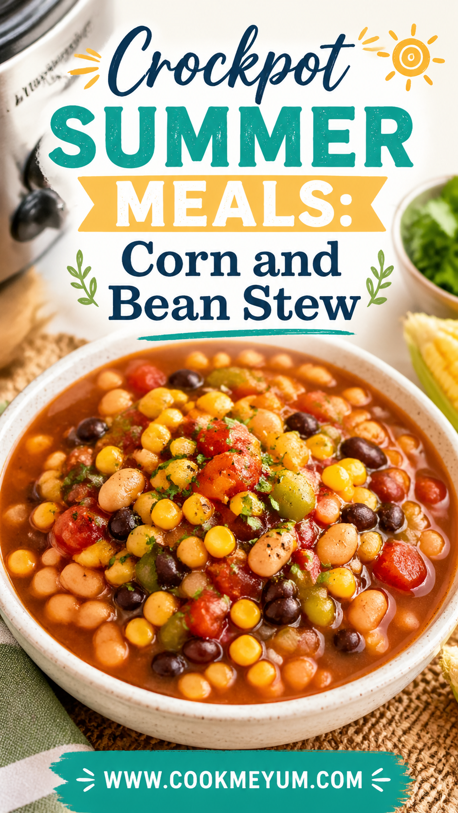Crockpot Summer Meals: Corn and Bean Stew