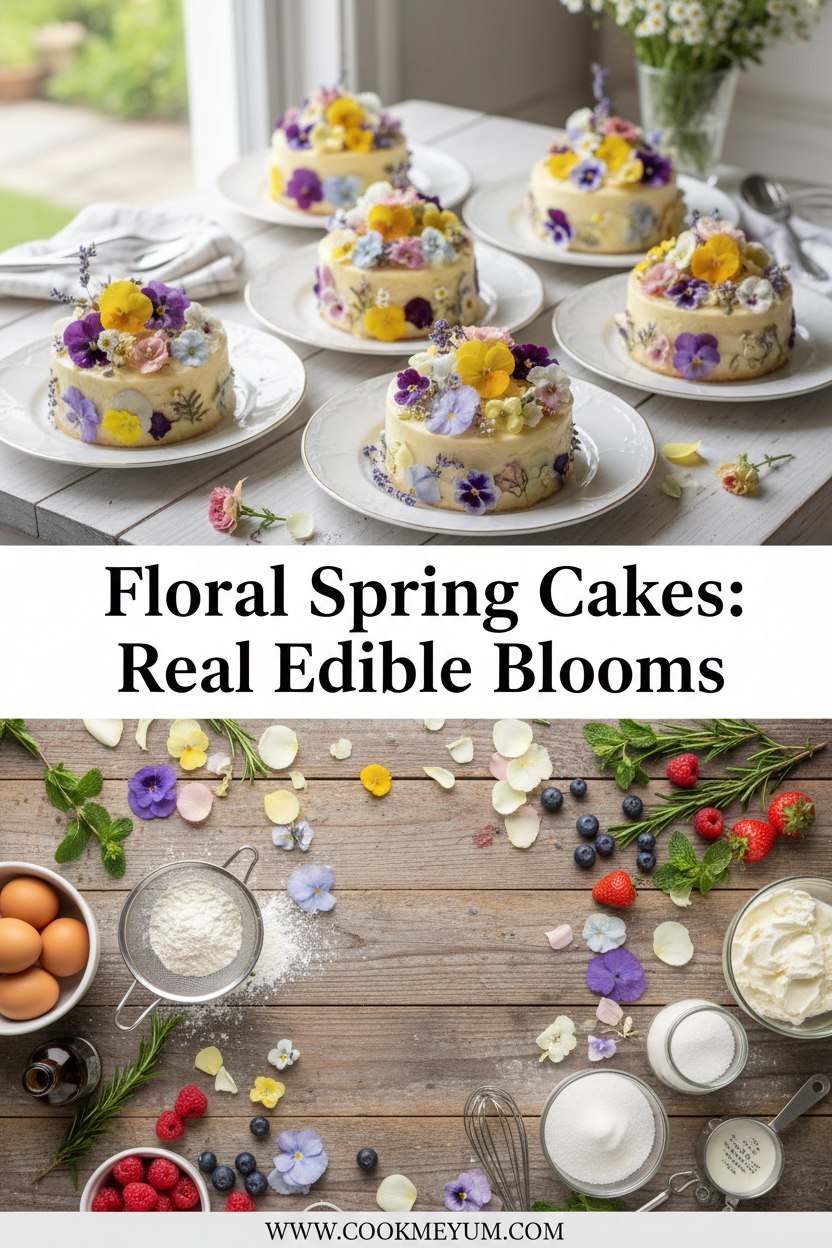 Floral Spring Cakes: Real Edible Blooms