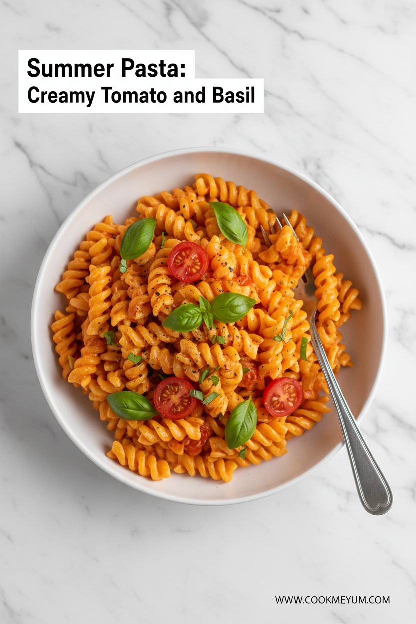 Summer Pasta: Creamy Tomato and Basil