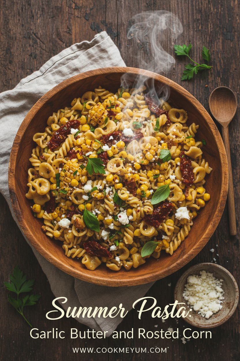 Summer Pasta: Garlic Butter and Roasted Corn