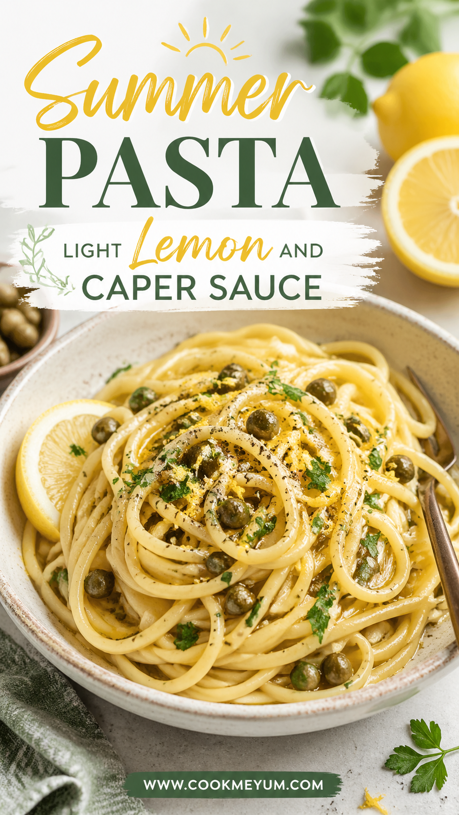 Summer Pasta: Light Lemon and Caper Sauce
