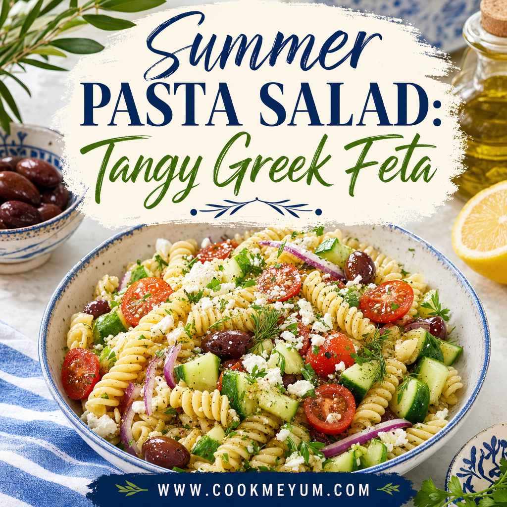 Summer Pasta Salad: Tangy Greek Feta