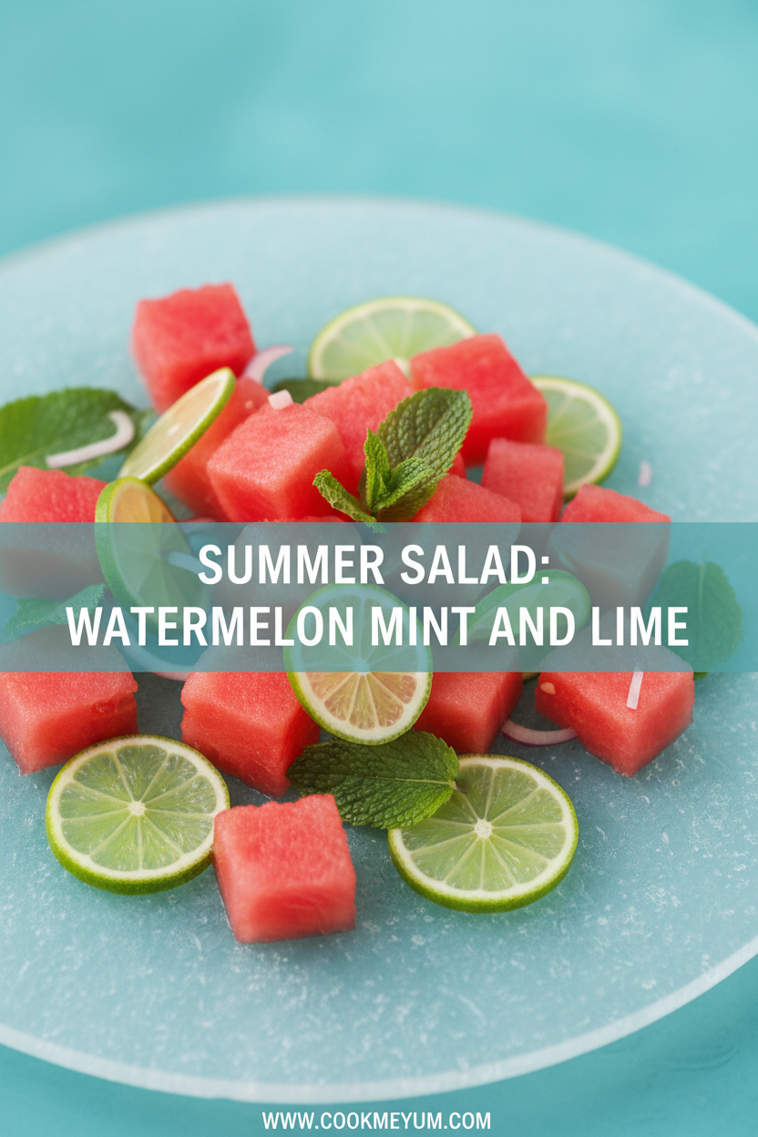 Summer Salad: Watermelon Mint and Lime