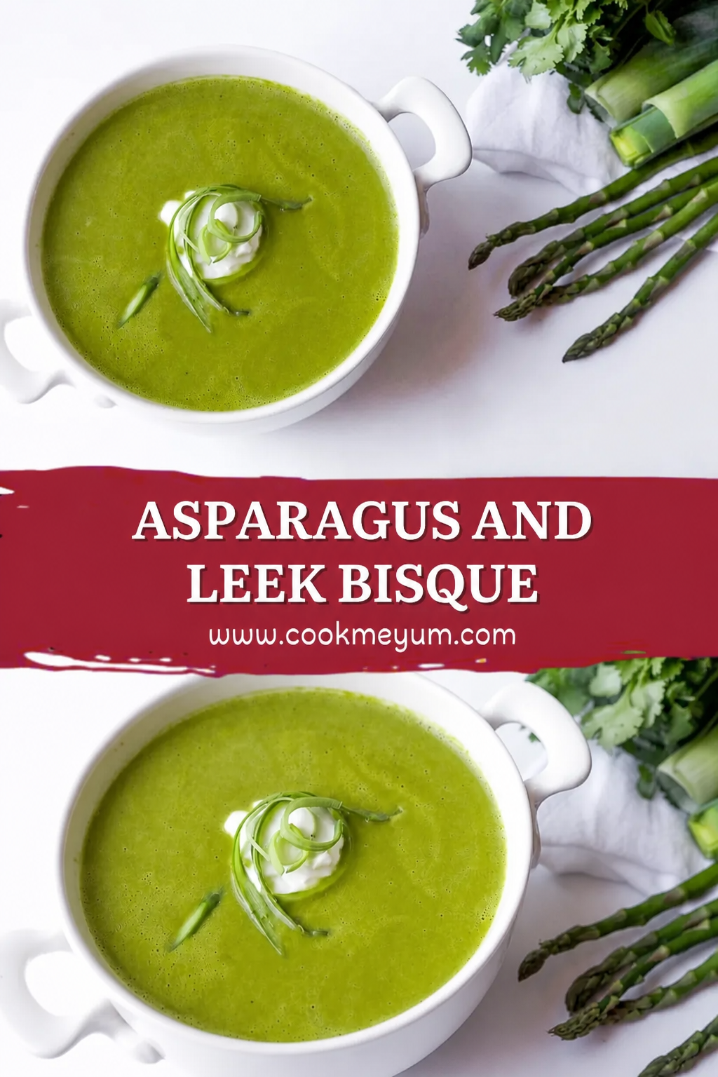 Asparagus and Leek Bisque - Creamy and Light Spring Soup