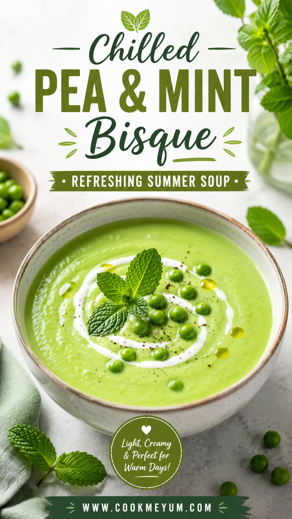 Chilled Pea and Mint Bisque - Refreshing Summer Soup