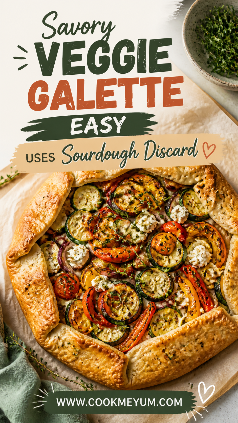 Savory Veggie Galette – Easy Recipe Using Sourdough Discard