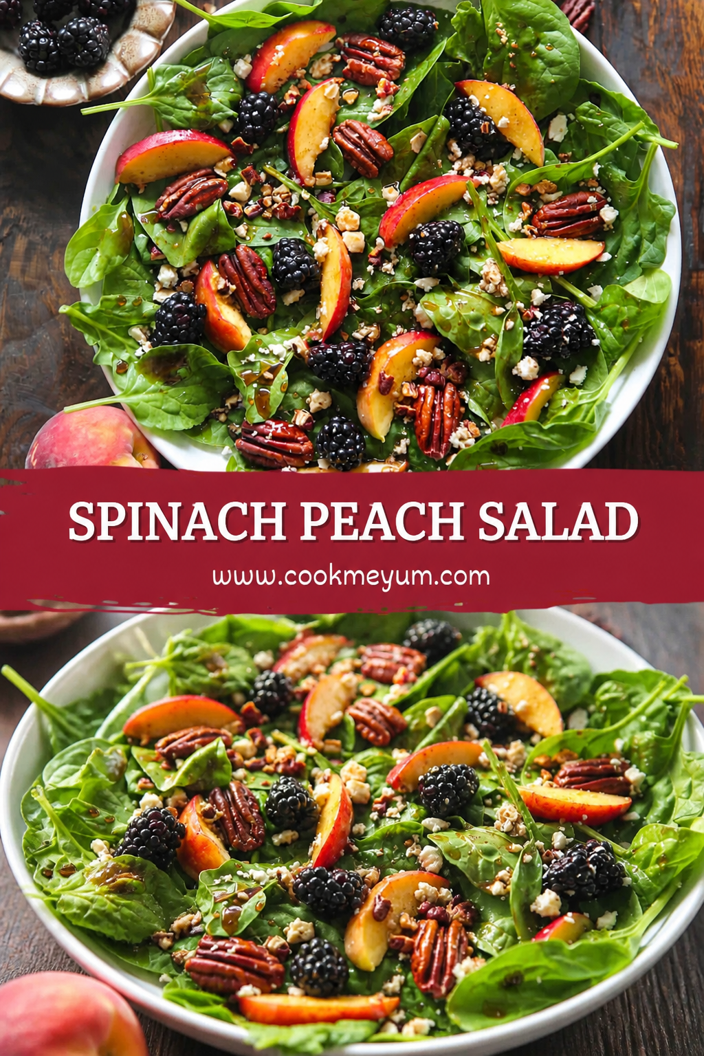Spinach Peach Salad – Refreshing and Light for Summer