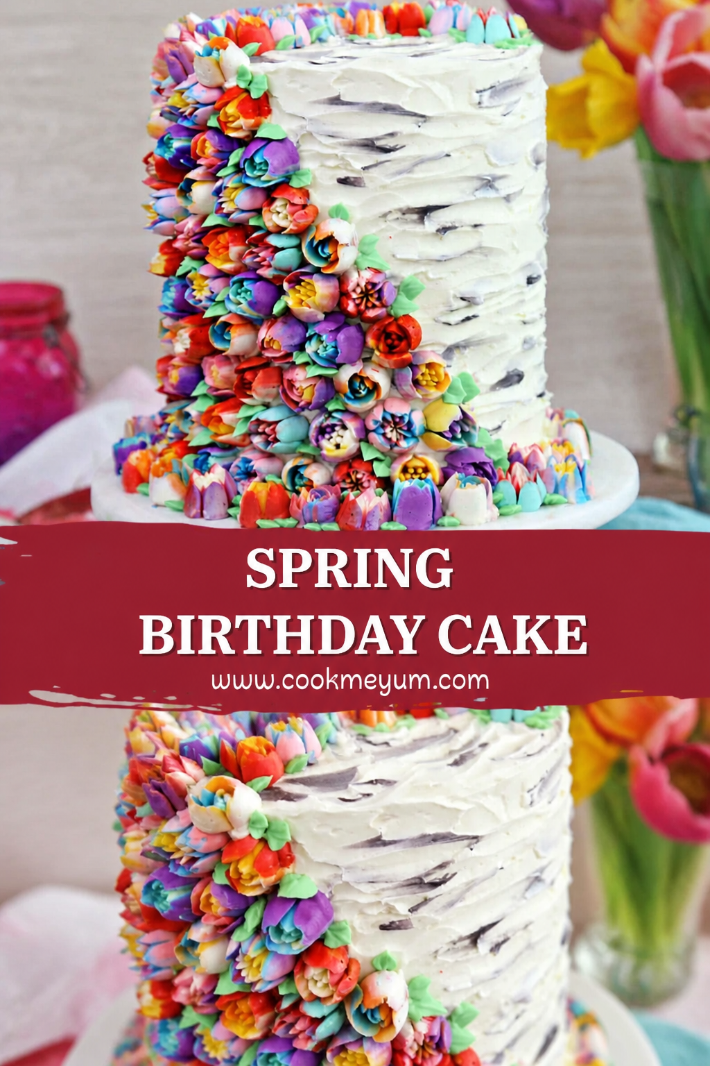 Spring Birthday Cake Elegant – Perfect for Celebrations